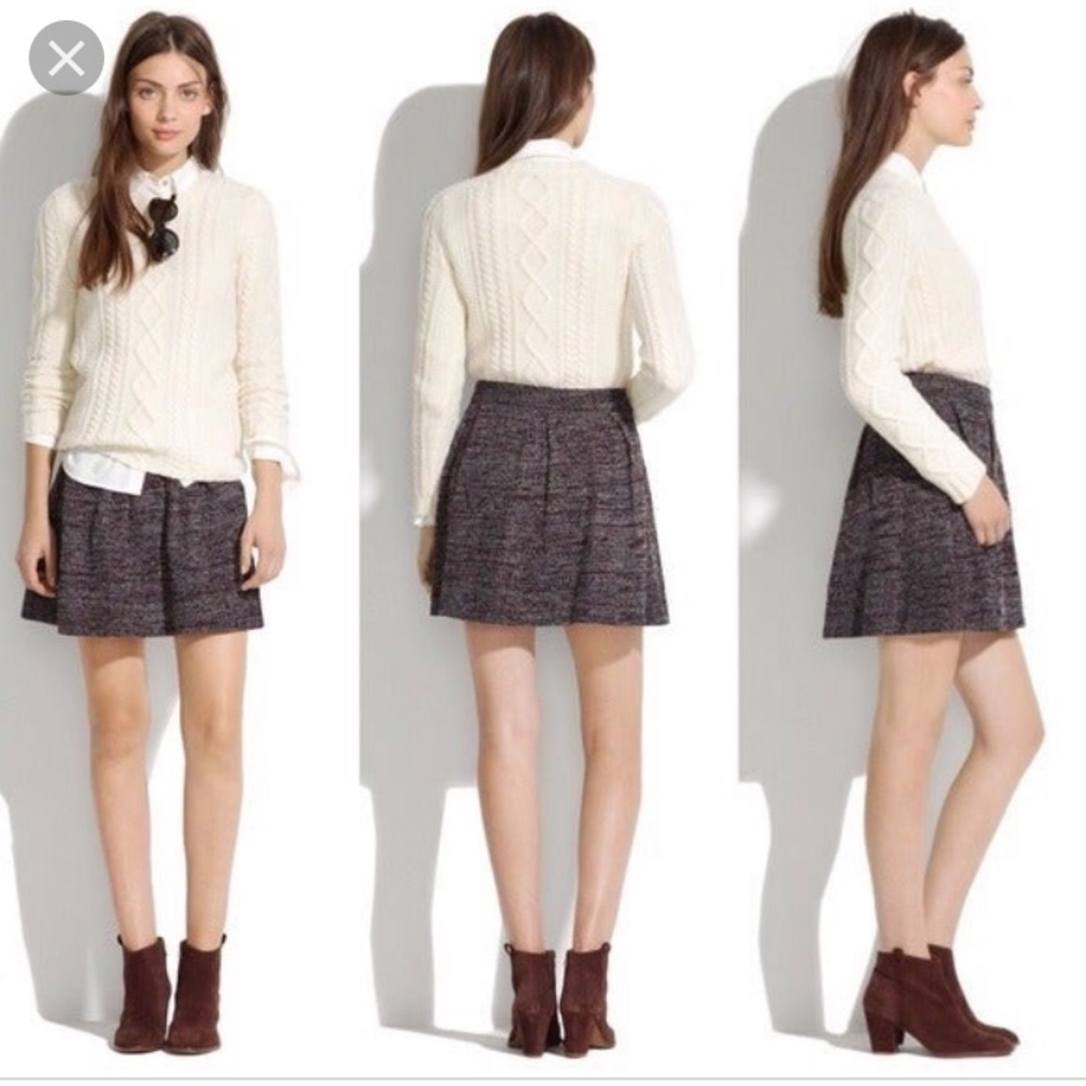 Madewell Turnaround Tweed Mini Skirt
